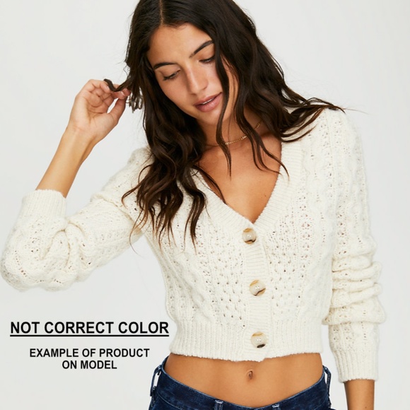 aritzia cropped cardigan